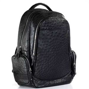 Ostrich backpack 100% real authentic Qartu